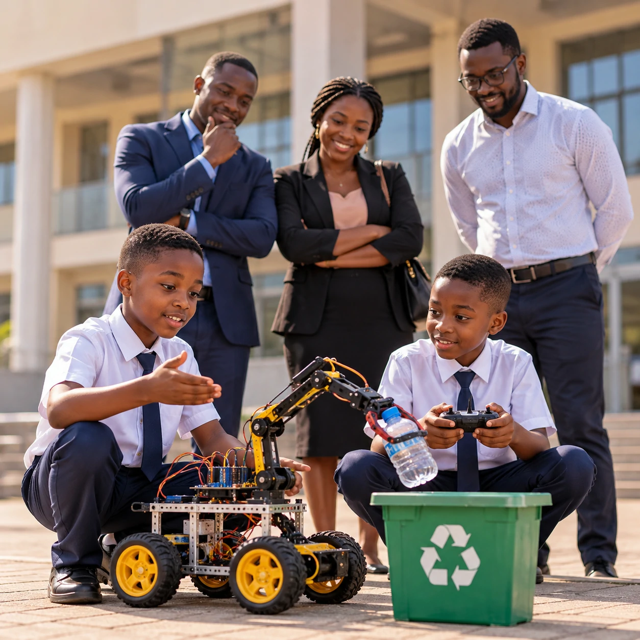 Demonstration robotique pour le recyclage